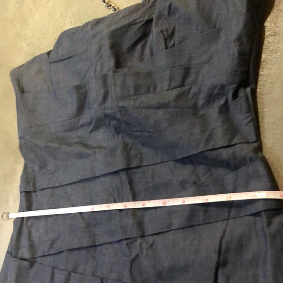 Blue Strapless Dress - Picture 4 of 13